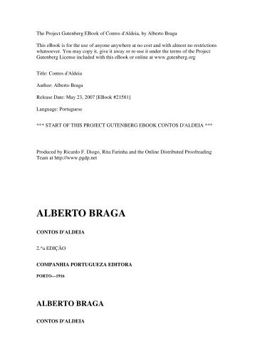 Contos d'Aldeia, by Alberto Braga