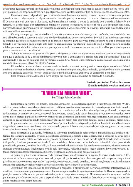 Jornal de Umbanda Sagrada - Rubens Saraceni