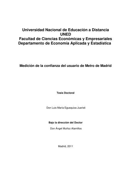 Universidad Nacional de Educación a Distancia ... - e-Spacio - UNED