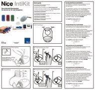 Intikit Quick Guide - Nice SpA