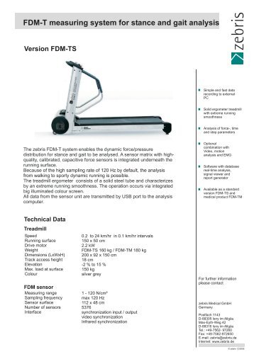 FDM-T measuring system for stance and gait analysis