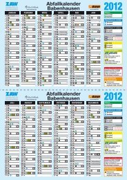 Abfallkalender Babenhausen Abfallkalender Babenhausen