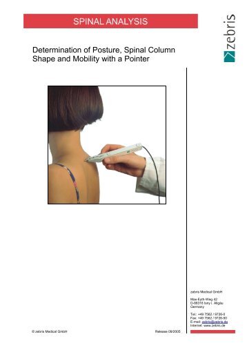 Determination of Posture, Spinal Column Shape and Mobility with a ...