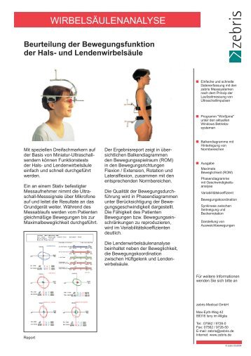 und Lendenwirbelsäule - zebris Medical GmbH