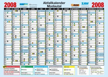 Abfallkalender Modautal - Zweckverband Abfall