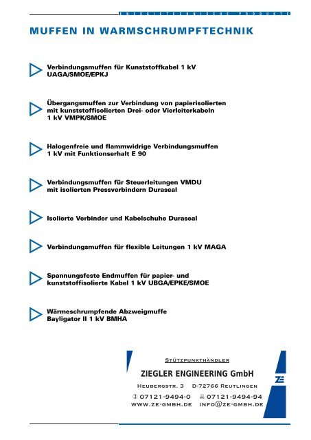 Energietechnische Produkte 2006 NIEDERsPaNNuNg - Ze-gmbh.de