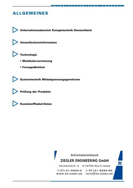 Gesamtkatalog Mittel-/Hochspannung bis 170 kV - Ze-gmbh.de