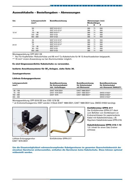 Gesamtkatalog Mittel-/Hochspannung bis 170 kV - Ze-gmbh.de