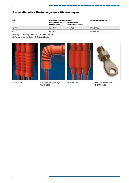 Gesamtkatalog Mittel-/Hochspannung bis 170 kV - Ze-gmbh.de