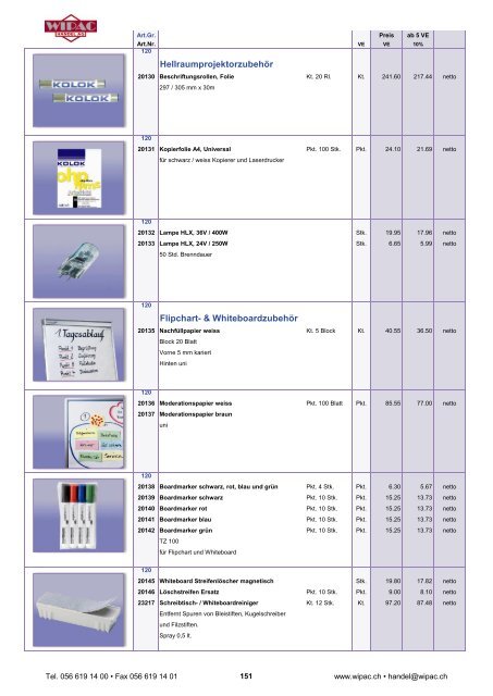 Reinigungs-, Putztuchrollen - Wipac Handel AG