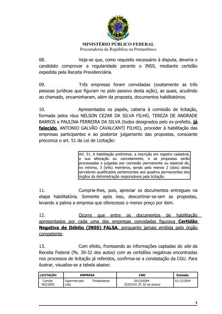 MINISTÉRIO PÚBLICO FEDERAL Procuradoria da República na ...