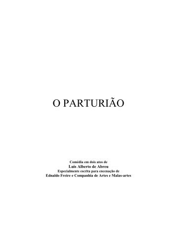 O PARTURIÃO - Encontros de Dramaturgia