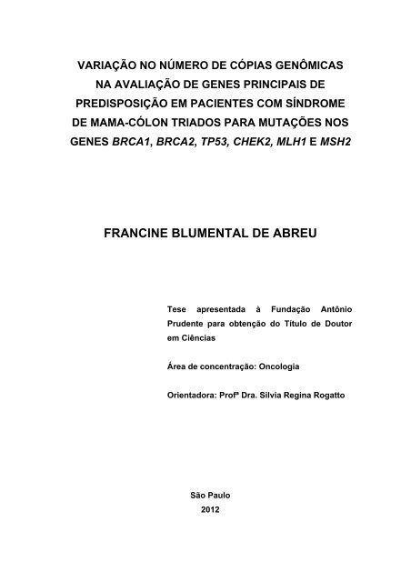 francine blumental de abreu - PHL © Elysio - FUNDAÇÃO ANTÔNIO ...