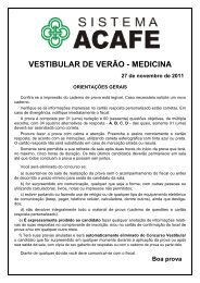 VESTIBULAR DE VERÃO - MEDICINA - Unificado