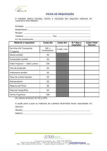 FICHA DE REQUISIÇÃO - LeaderOeste