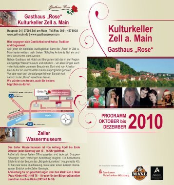 Kulturkeller Zell a. Main Gasthaus âRoseâ - Marktgemeinde Zell am ...