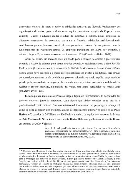 Política cultural na Bahia: o caso do Fazcultura - Universidade ...