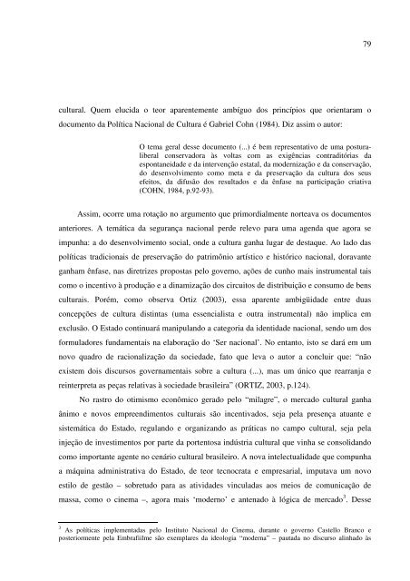 Política cultural na Bahia: o caso do Fazcultura - Universidade ...