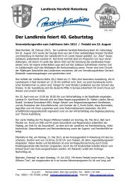 Der Landkreis feiert 40. Geburtstag - Wildeck