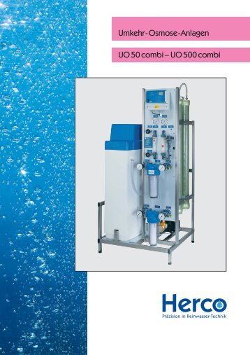 Umkehr-Osmose-Anlagen UO 50 combi - UO 500 - Watertec Gmbh