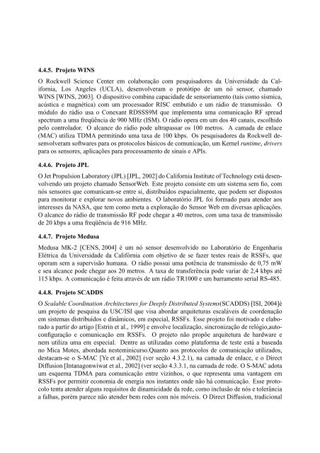 Arquiteturas para Redes de Sensores Sem Fio - DCC/UFMG