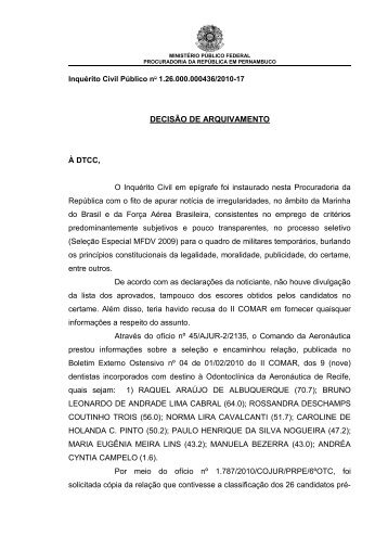 PA nº1 - Procuradoria da República em Pernambuco