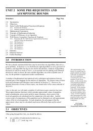 Some Pre-requisites and Asymptotic Bounds - IGNOU