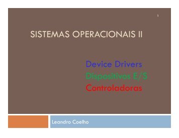 Dispositivos de Entrada e Saída (PDF) - ACSO