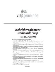 Kehrichtreglement Gemeinde Visp