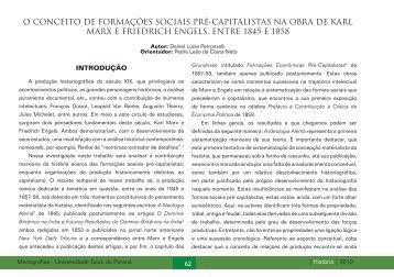 O CONCEITO DE FORMAÇÕES SOCIAIS PRÉ ... - UTP