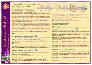 Calendario Trimestral , - instituto mithila