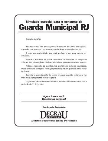 Simulado_Guarda Municipal RJ.pmd - Degrau Cultural