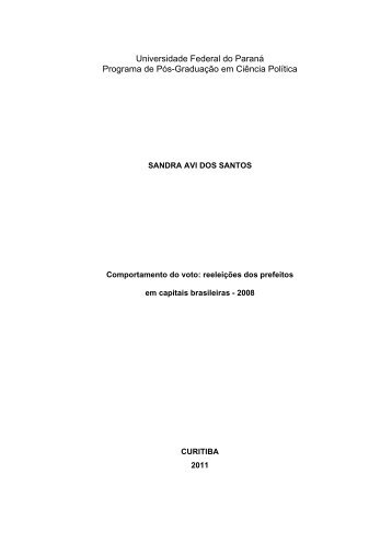 AVI DOS SANTOS_Sandra_dissertacao.pdf - Setor de Ciências ...