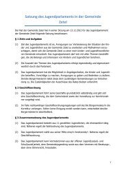 Satzung des Jugendparlaments in der Gemeinde Zetel