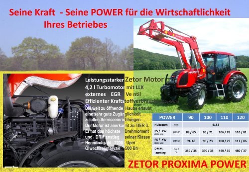 Prospekt Proxima Power (PDF) - Zetor Deutschland GmbH