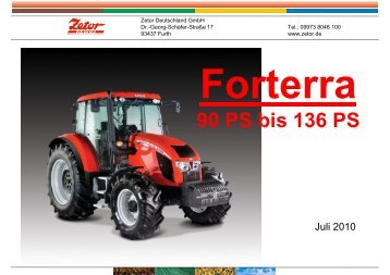 Datenblatt zum FORTERRA - Zetor Deutschland GmbH