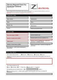 Service Request Form For Zeutschel Cameras