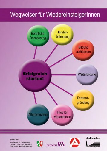 Broschüre Wiedereinstieg - Aachen - Zentrum Frau in Beruf und ...
