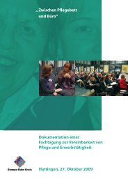 „Zwischen Pflegebett und Büro“ - Dokumentation der Fachtagung ...