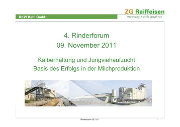 4. Rinderforum 09. November 2011 - RKW Kehl