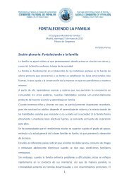 FORTALECIENDO LA FAMILIA - Congreso Mundial de Familias