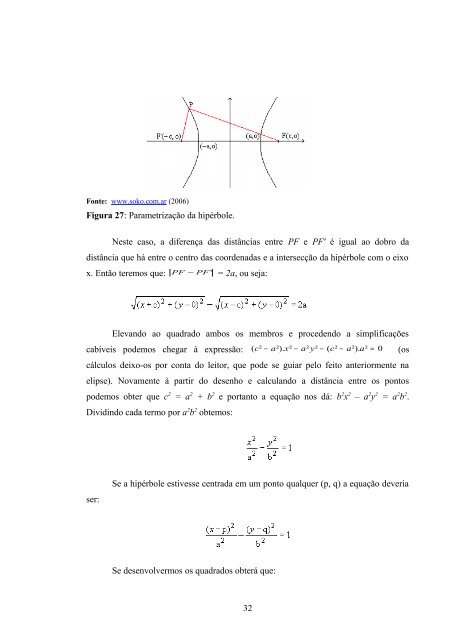 “Cônicas e suas Aplicações” - Departamento de Matemática