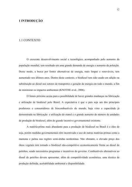 produção de biodiesel a partir de óleo residual reciclado e ...