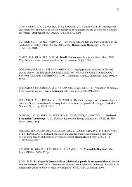 produção de biodiesel a partir de óleo residual reciclado e ...