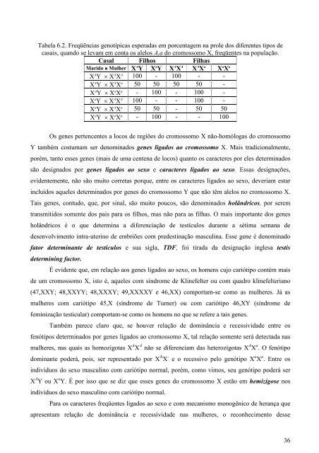 o estudo da transmissão hereditária de caracteres freqüentes