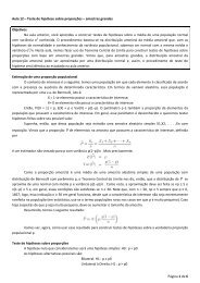 Teste de hipótese sobre proporções - AEDBEst