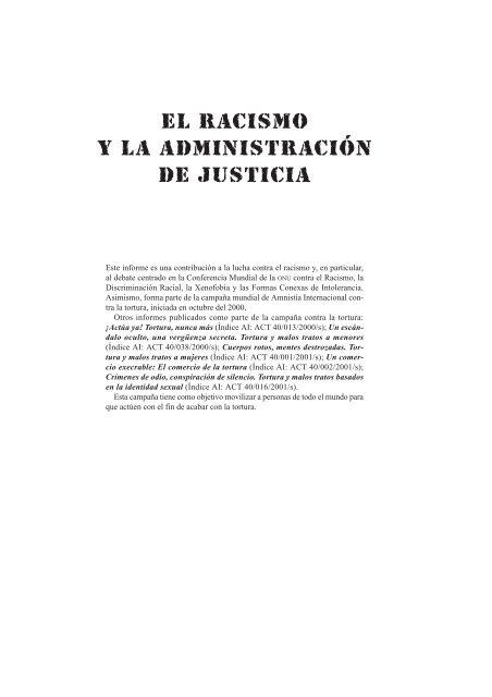 El racismo y la Administración de Justicia - Biblioteca Hegoa