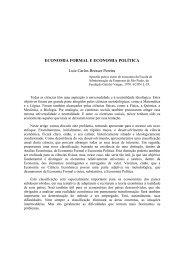 ECONOMIA FORMAL E ECONOMIA POLÍTICA ... - Bresser Pereira