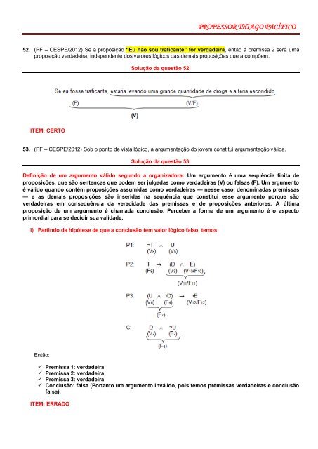 Prova Comentada de Raciocínio Lógico - PF