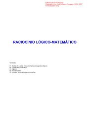 RACIOCÍNIO LÓGICO-MATEMÁTICO